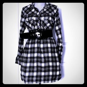 J. Crew Flannel Plaid Shirt Dress w/Pockets!
